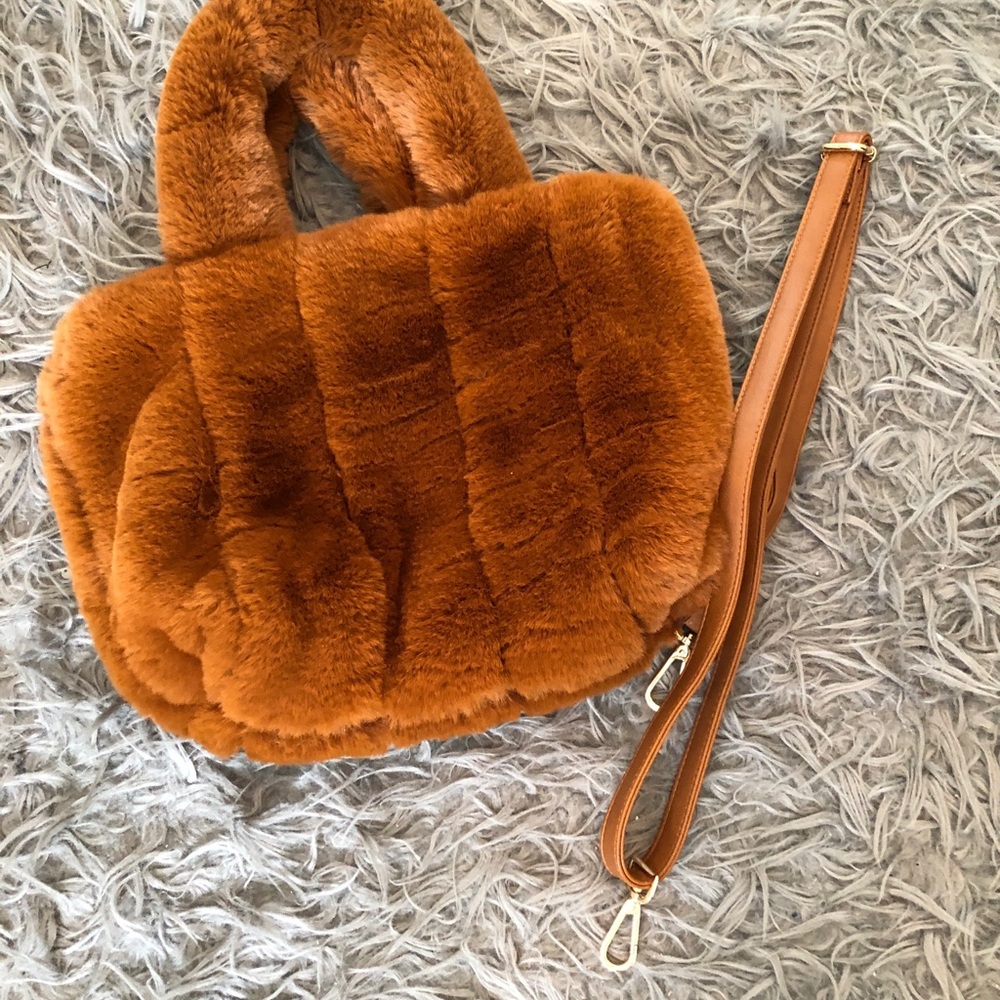 Free people faux fur tote